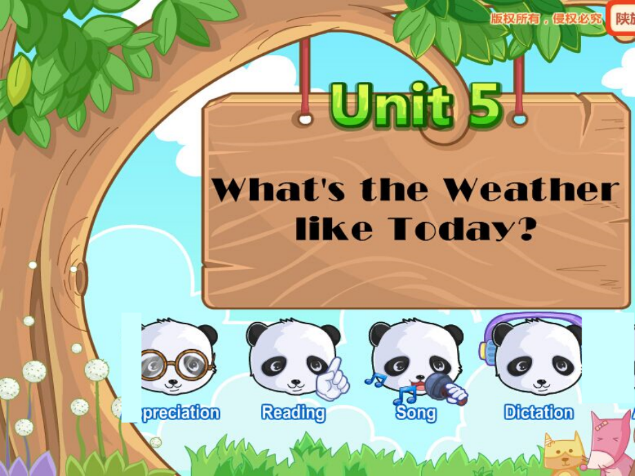 陕旅版五年级下册英语Unit 5 What’s the Weather like Today -Part B-ppt课件-(含教案+视频)-市级优课-(编号：f05cb).zip