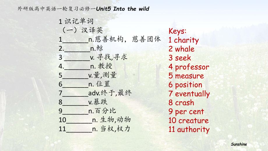 （2019新教材）外研版高中英语必修一Unit5 Into the wild ppt课件.pptx_第2页