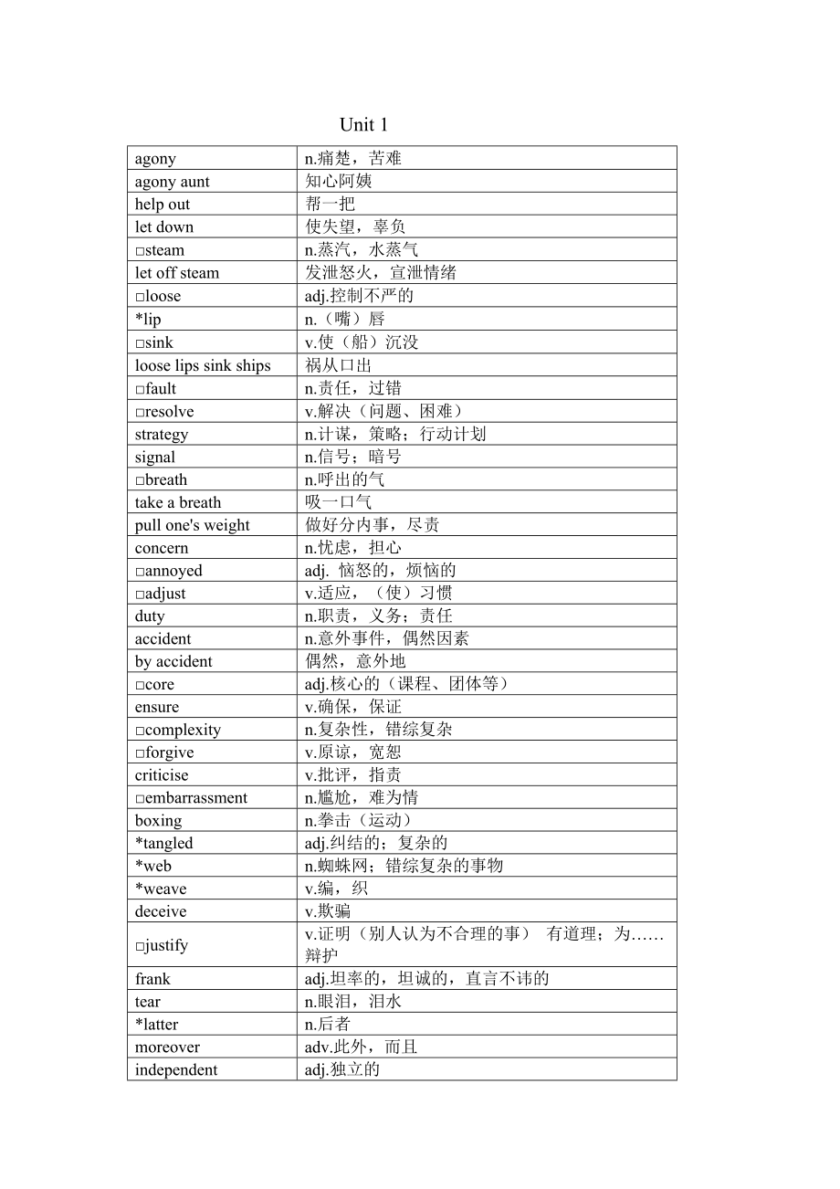 （2019新教材）外研版高中英语必修三单词表Words and expressions（表格形式）.zip