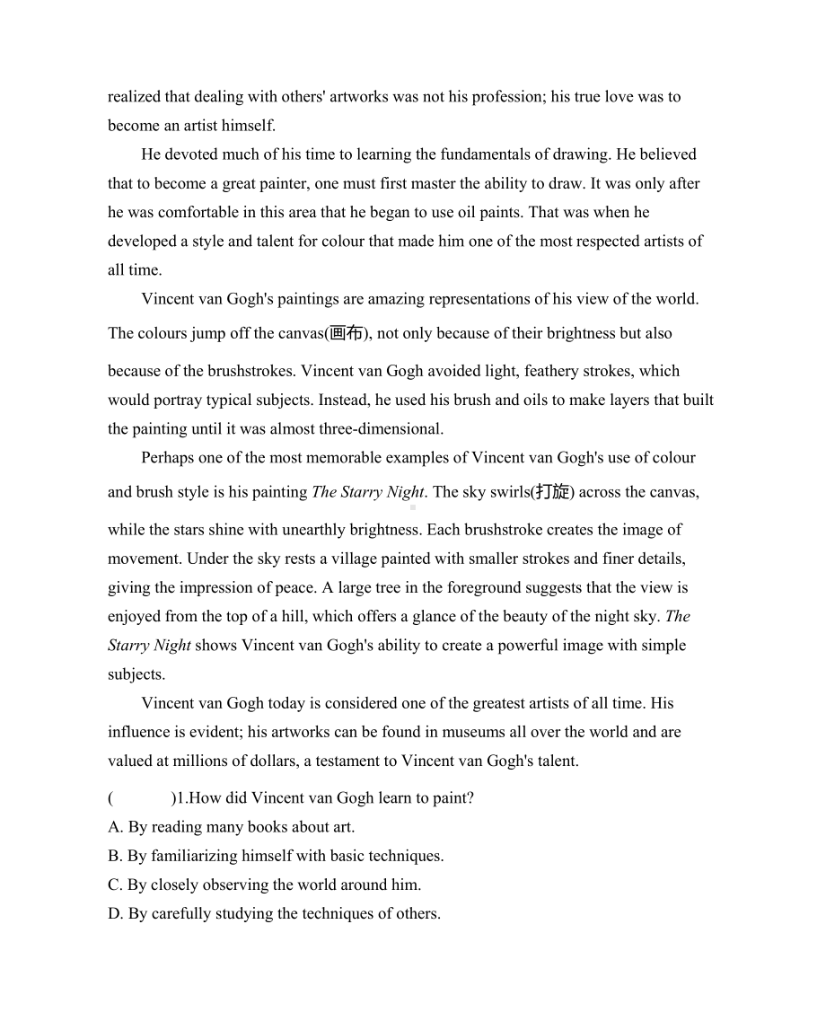 （2019新教材）外研版高中英语必修三Unit4 Period One Starting out & Understanding ideas课时作业（含答案）.docx_第3页