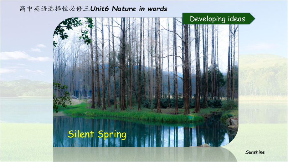 （2019新教材）外研版高中英语必修三Unit 6 Nature in words Developing ideas Silent spring ppt课件.pptx_第1页