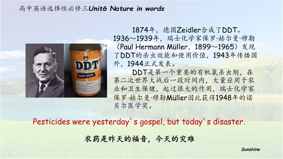 （2019新教材）外研版高中英语必修三Unit 6 Nature in words Developing ideas Silent spring ppt课件.pptx_第3页