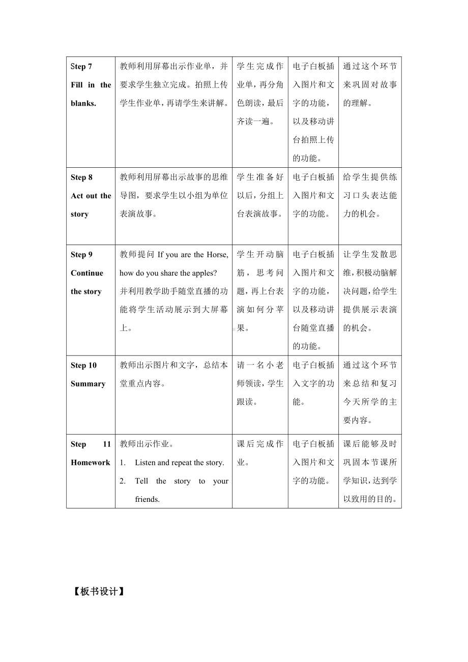 重庆大学版四年级下册Unit 2 Welcome to Our Farm-Story corner-教案、教学设计-公开课-(配套课件编号：80016).docx_第3页