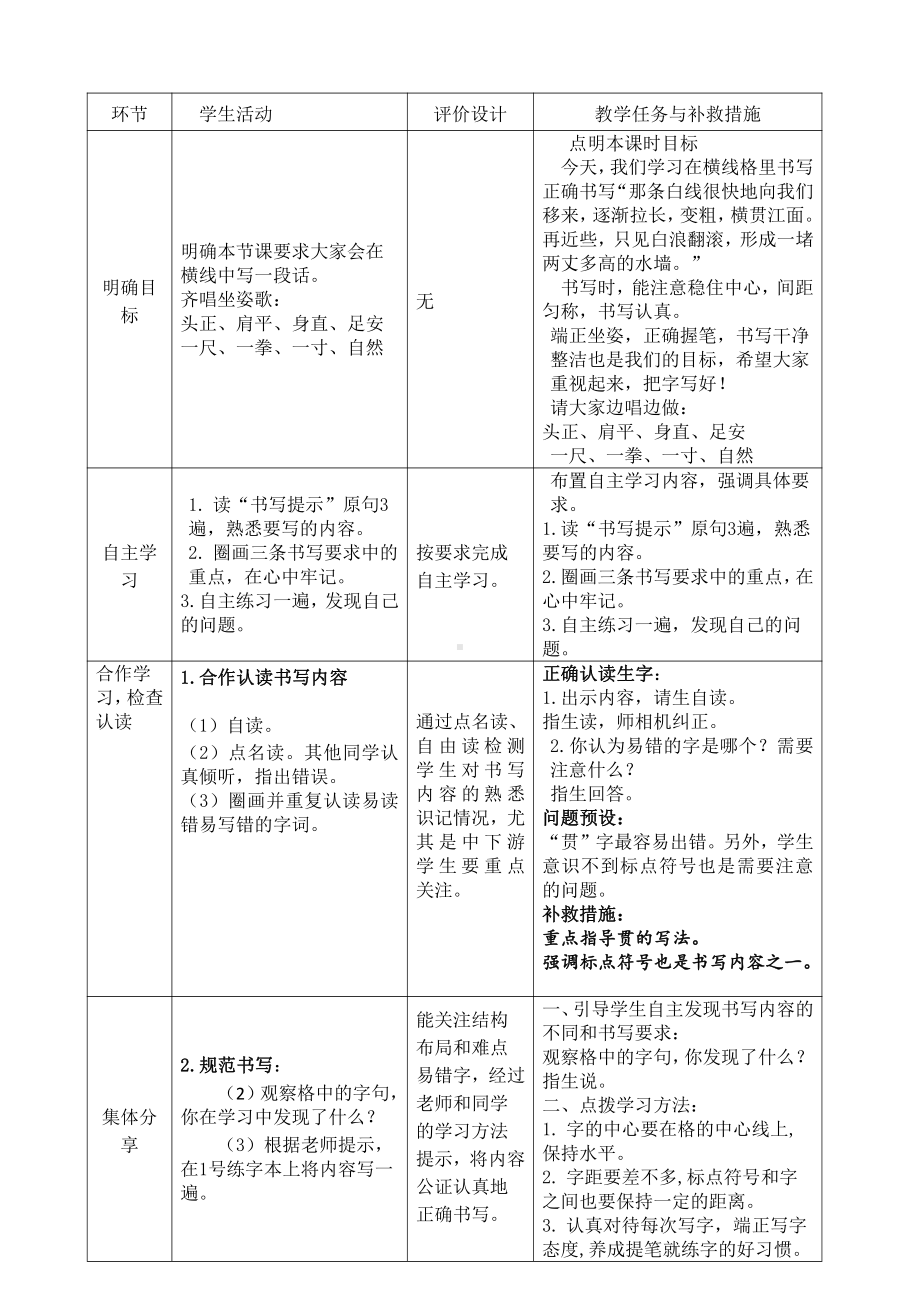 统编版四年级语文上册“书法提示”练字教学设计.docx_第2页