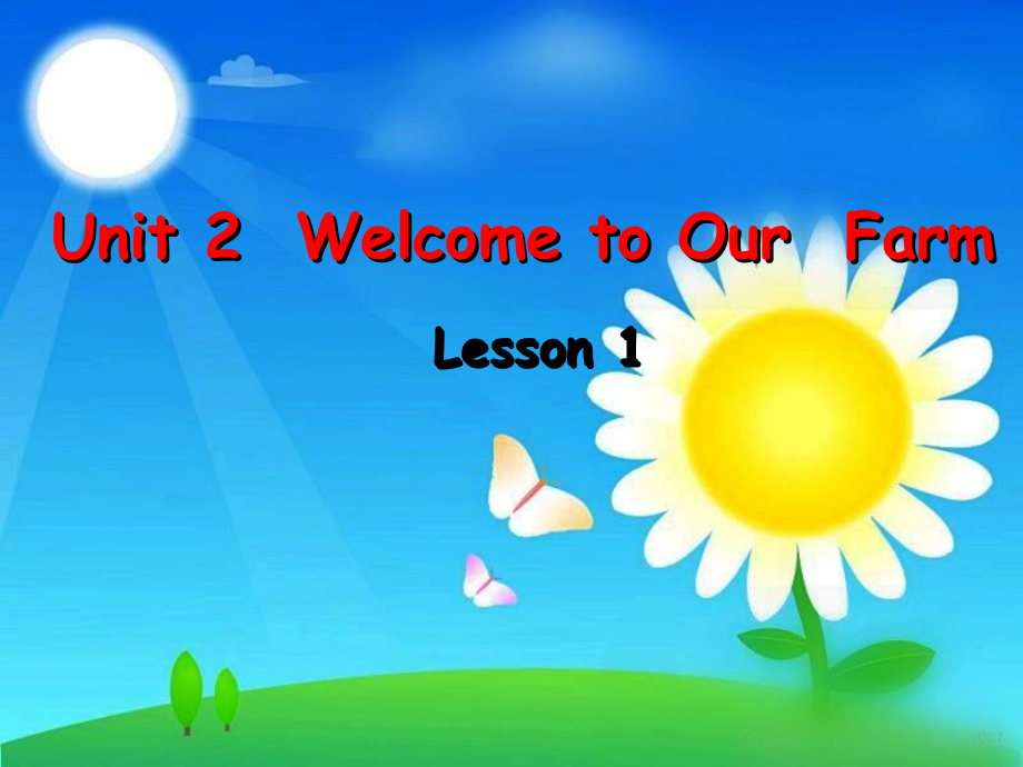 重庆大学版四年级下册Unit 2 Welcome to Our Farm-Lesson 1-ppt课件-(含教案+素材)--(编号：a0456).zip