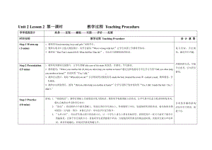 重庆大学版六年级下册Unit 2 A Terrible Day-Lesson 2-教案、教学设计--(配套课件编号：f045b).doc