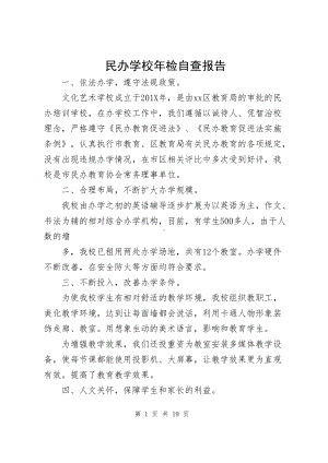 民办学校年检自查报告1篇.docx