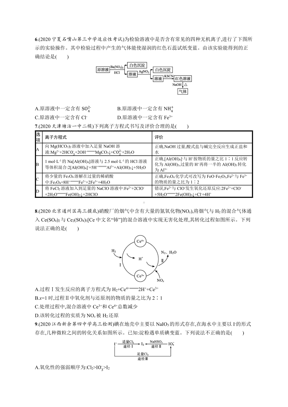 单元质检卷二　化学物质及其变化.docx_第2页