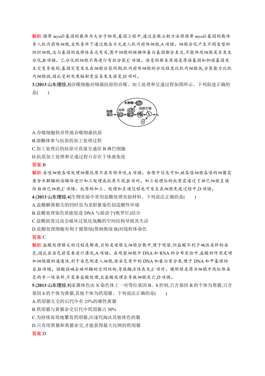 2013年普通高等学校招生全国统一考试理综(山东卷).docx_第2页