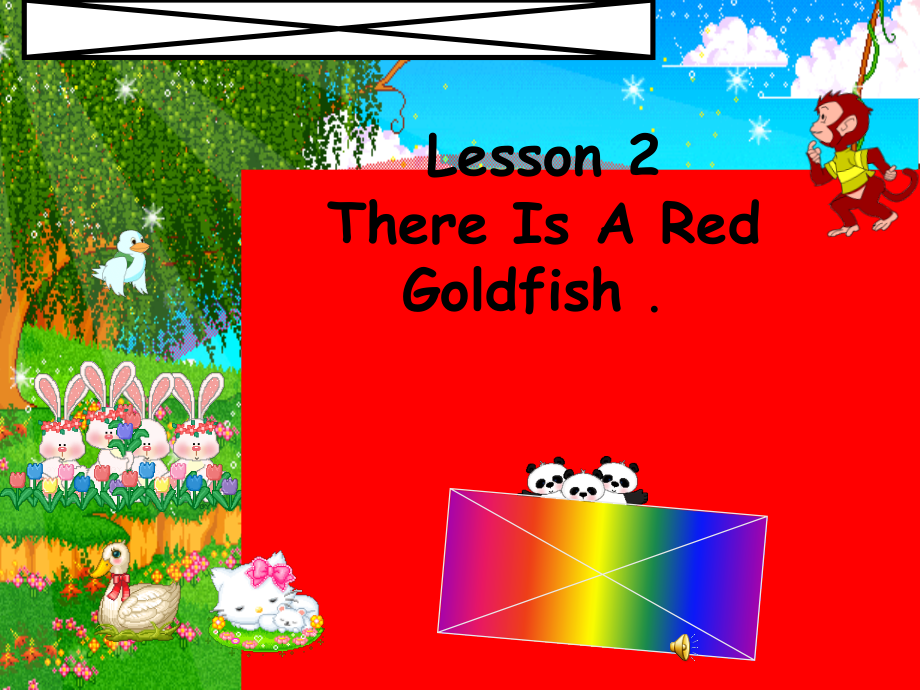 川教版四下Unit 3 Visiting a Zoo-Lesson 2 There Is a Red Goldfish.-ppt课件-(含教案)--(编号：401c7).zip