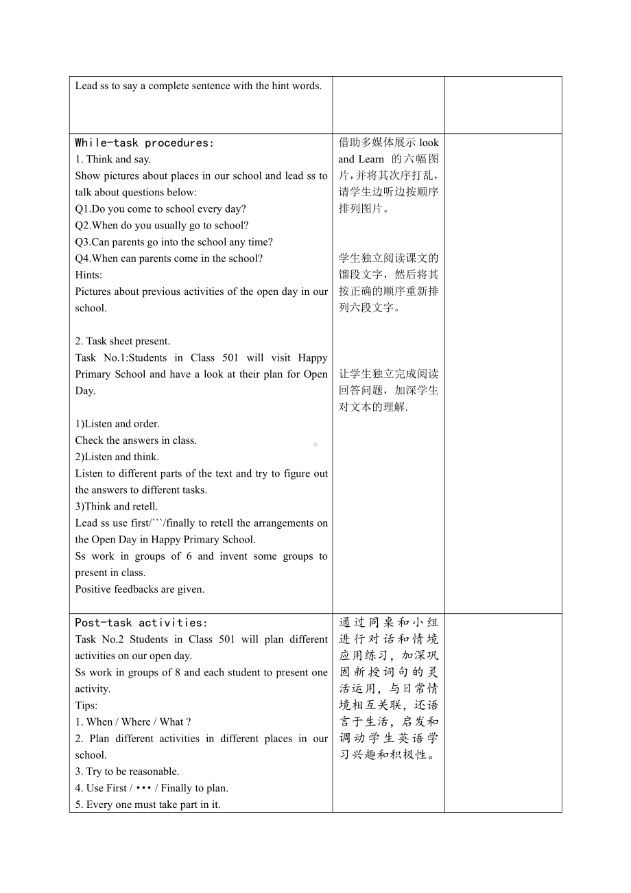 沪教版（三起）五年级下册Module 3 Things we do-7 Open Day-教案、教学设计-公开课-(配套课件编号：40240).doc_第2页