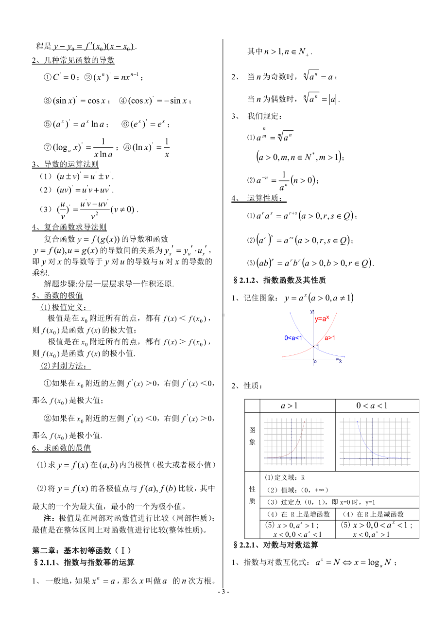 高中数学必修+选修全部知识点精华归纳总结(新课标人教A版).doc_第3页