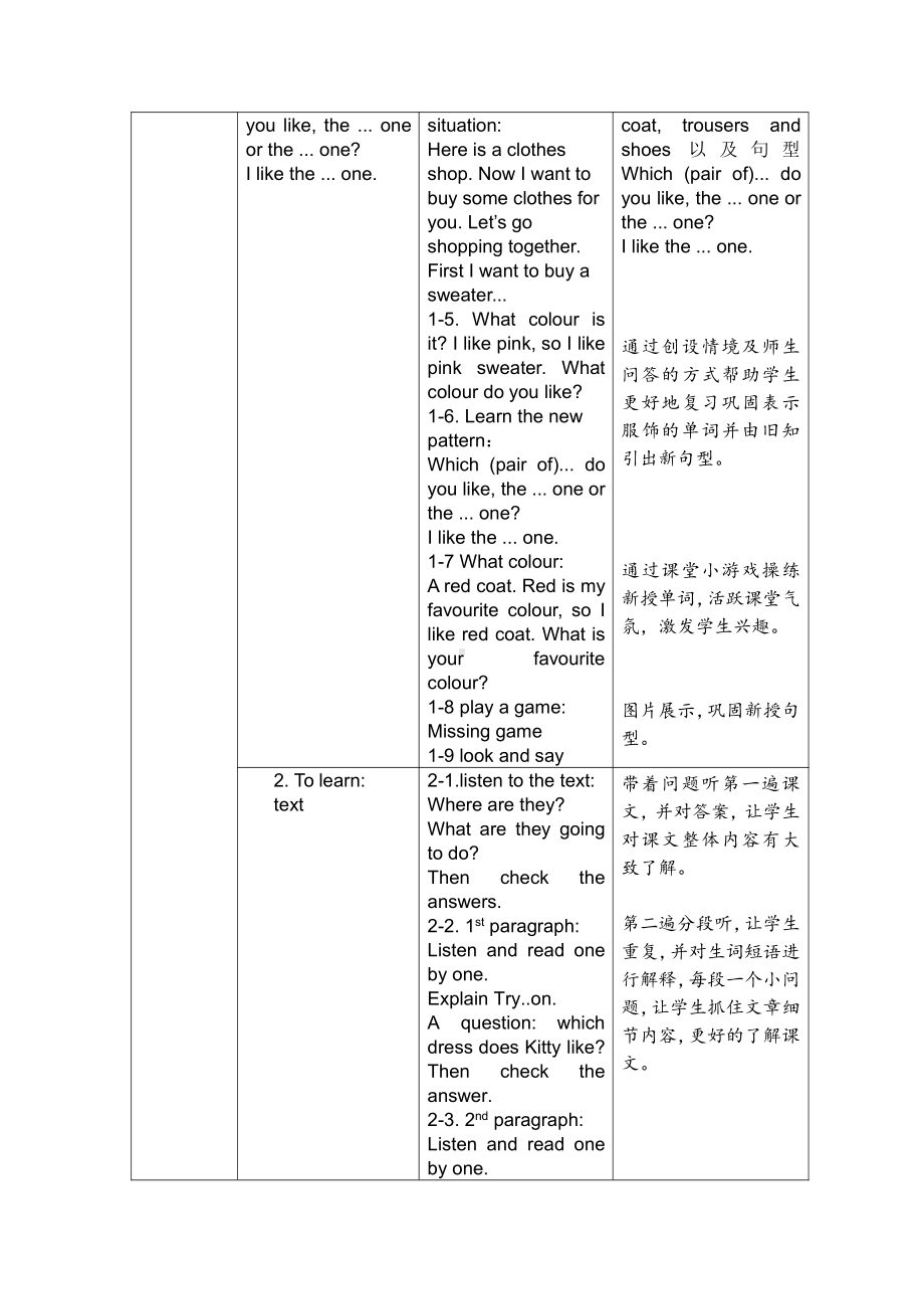 沪教版（三起）五年级下册Module 3 Things we do-8 Buying clothes-教案、教学设计-公开课-(配套课件编号：50570).docx_第2页