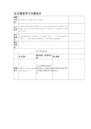 川教版六年级下册英语Unit 3 Magic World-Lesson 3 It Looks Like a Heart.-教案、教学设计--(配套课件编号：c0730).docx