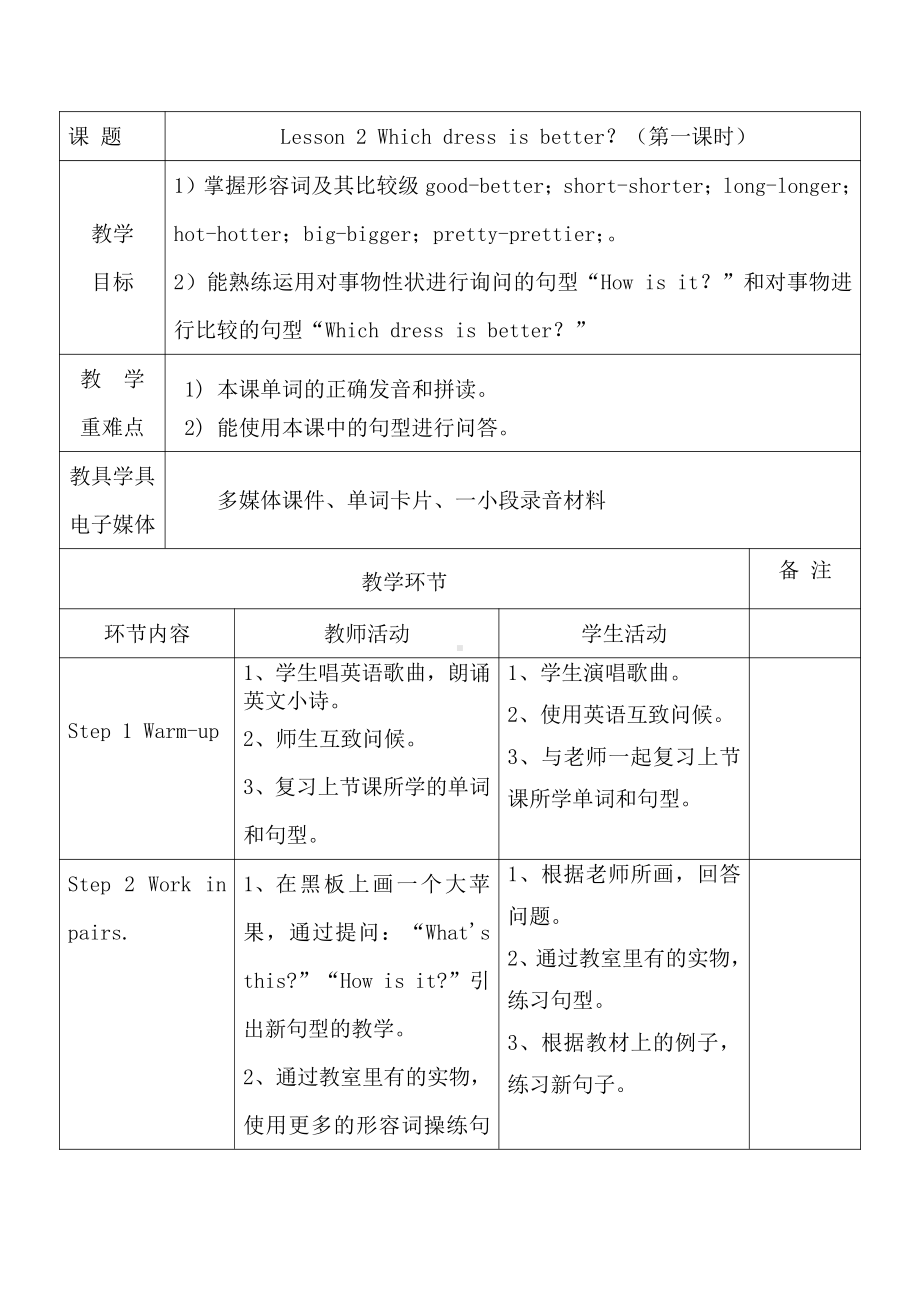 川教版六年级下册英语Unit 1 Different Jobs-Lesson 3 What's Wrong with You -教案、教学设计--(配套课件编号：50f74).doc_第1页