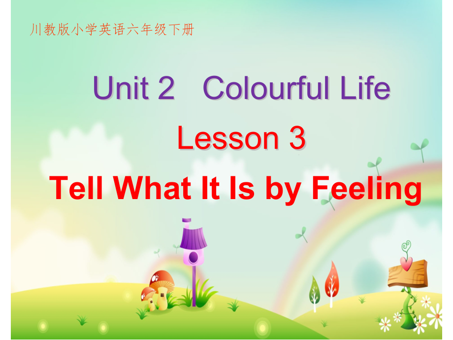 川教版六年级下册英语Unit 2 Colourful life-Lesson 3 Tell What It Is by Feeling.-ppt课件-(含教案)--(编号：d01dd).zip