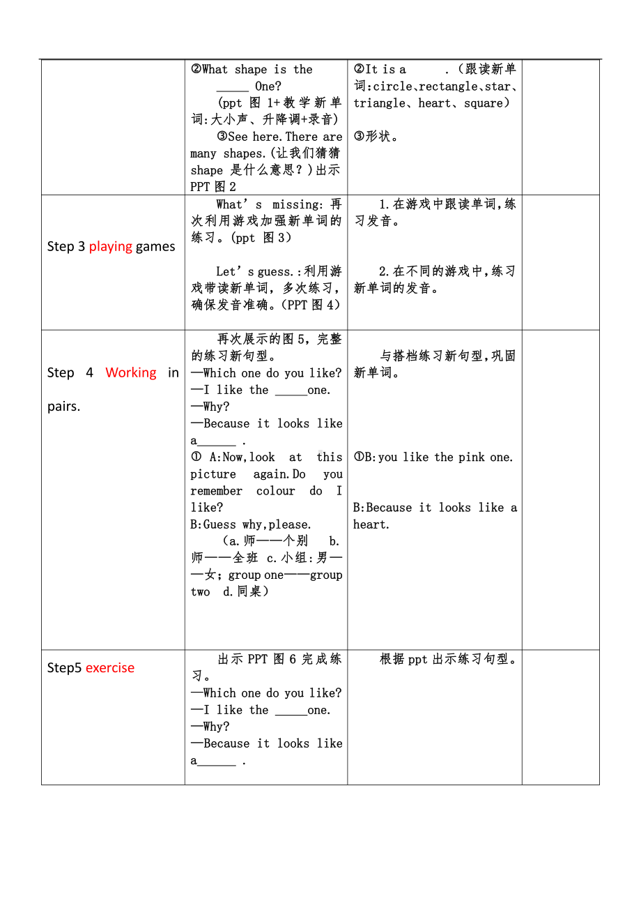 川教版六年级下册英语Unit 3 Magic World-Lesson 3 It Looks Like a Heart.-教案、教学设计--(配套课件编号：b0b24).doc_第2页