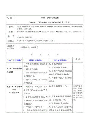 川教版六年级下册英语Unit 1 Different Jobs-Lesson 3 What's Wrong with You -教案、教学设计--(配套课件编号：70594).doc