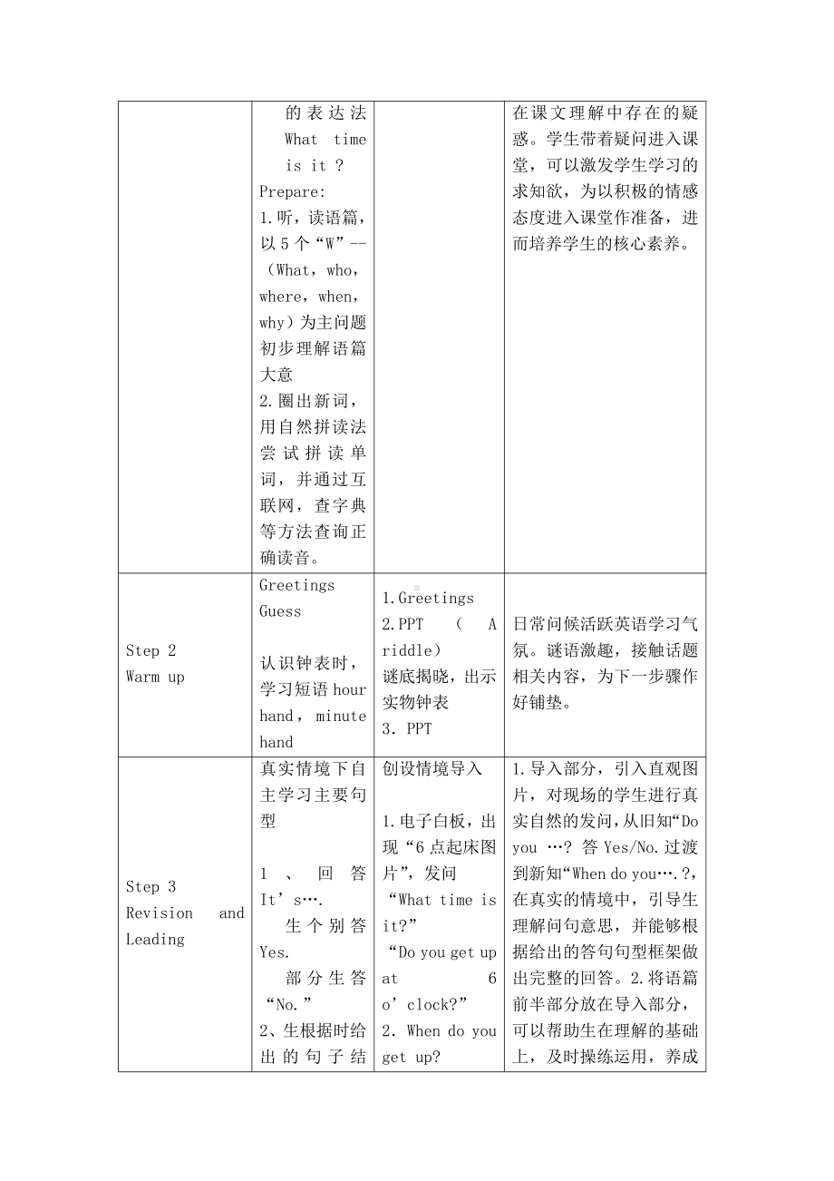 川教版六年级下册英语Unit 2 Colourful life-Lesson 1 When Do You Get up -教案、教学设计--(配套课件编号：023ce).doc_第2页