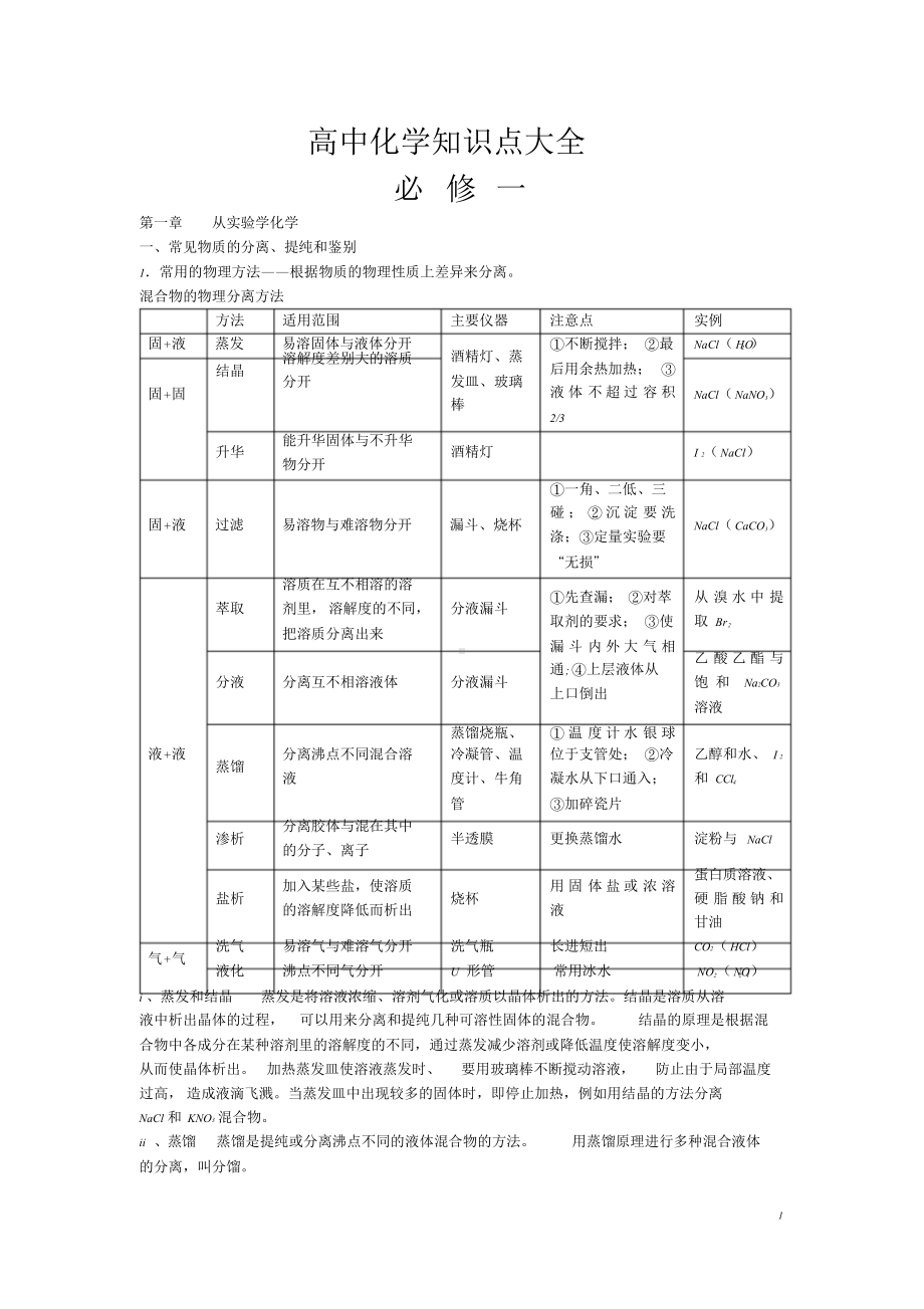 高中化学核心知识点.docx_第1页