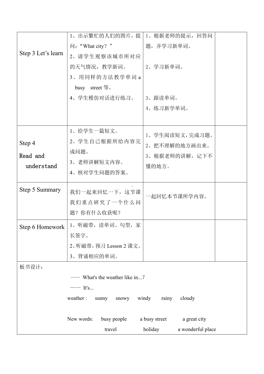 川教版六年级下册英语Unit 3 Magic World-Lesson 2 How Is New York -教案、教学设计--(配套课件编号：20c0e).doc_第2页