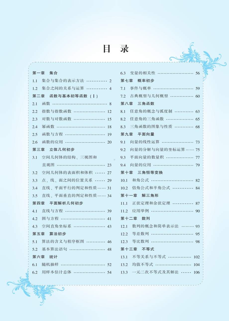 目录-高中数学公式、定理、定律图表（必修+选修）.pdf_第1页