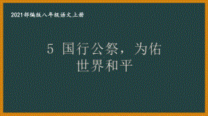 部编版南京某校八年级语文上册第一单元第5课《国行公祭为佑世界和平》课件.ppt