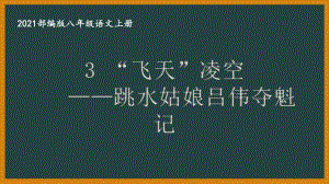 部编版南京某校八年级语文上册第一单元第3课《“飞天”凌空—跳水姑娘吕伟夺魁记》课件.ppt