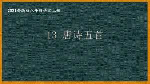 部编版南京某校八年级语文上册第三单元第4课《唐诗五首》课件（含2课时）.ppt