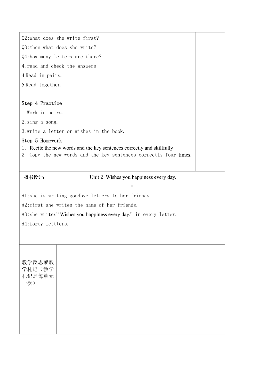 外研版（三起）六年级下册Module 9-Unit 2 Wishing you happiness every day.-教案、教学设计-公开课-(配套课件编号：b003b).docx_第2页