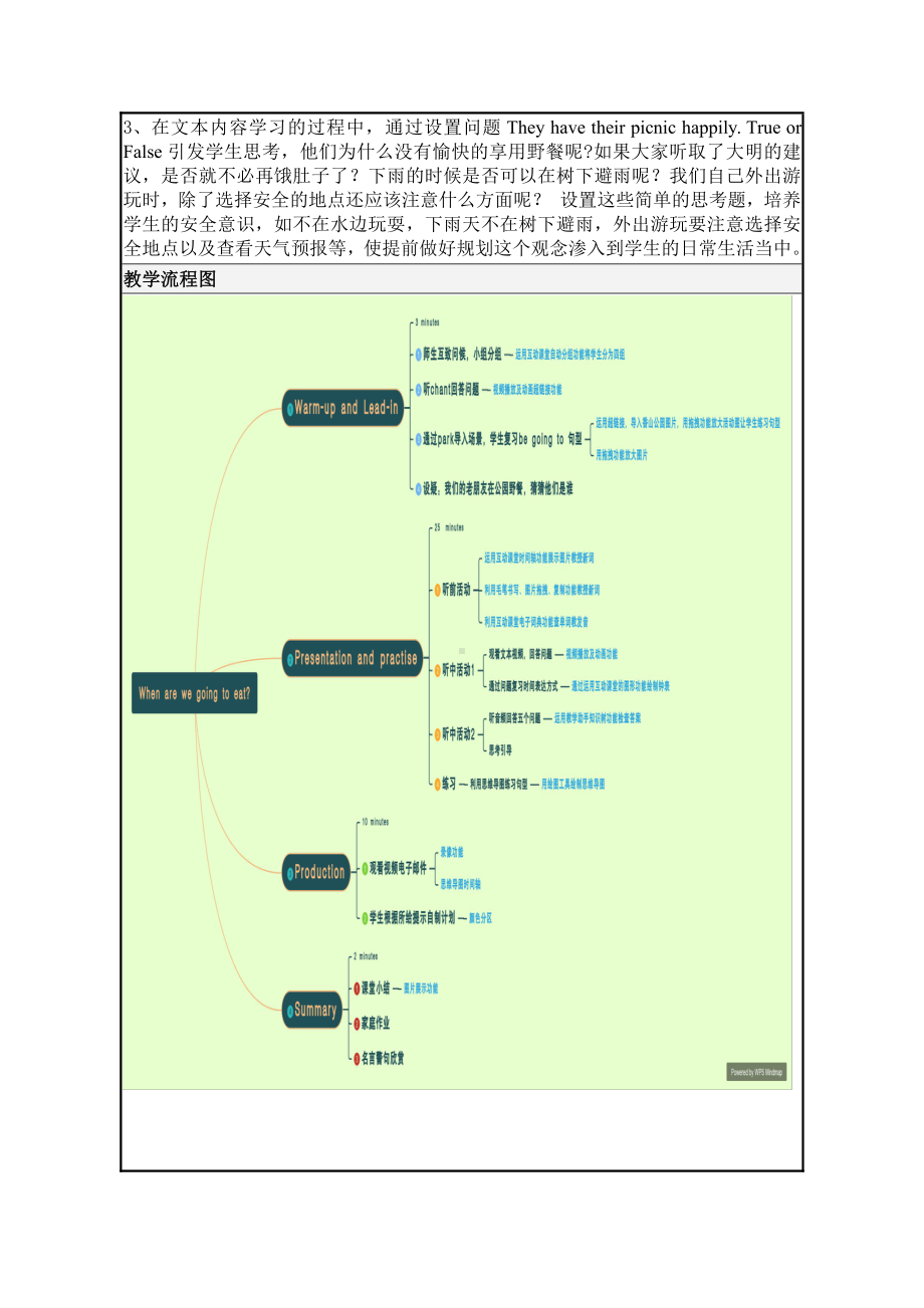 外研版（三起）六年级下册Module 2-Unit 1 When are we going to eat -教案、教学设计-市级优课-(配套课件编号：101d5).doc_第3页