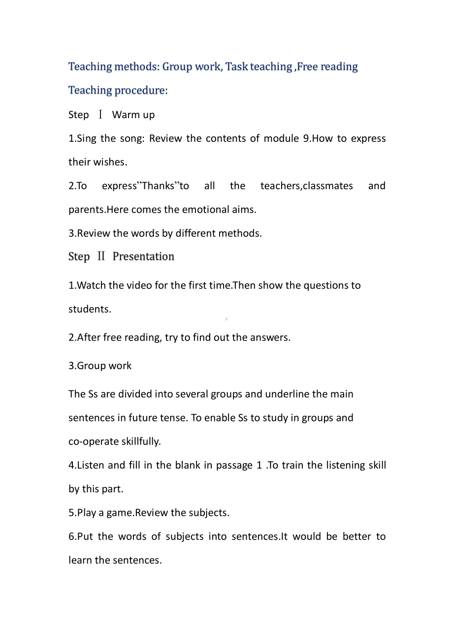 外研版（三起）六年级下册Module 10-Unit 1 We're going to different schools.-教案、教学设计-市级优课-(配套课件编号：300f9).docx_第2页