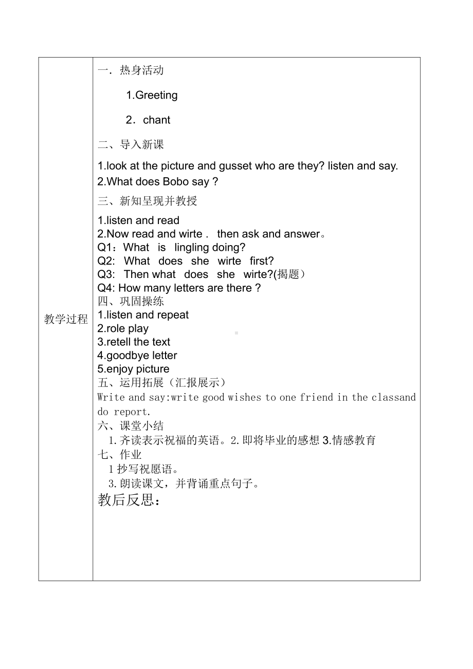 外研版（三起）六年级下册Module 9-Unit 2 Wishing you happiness every day.-教案、教学设计-公开课-(配套课件编号：903fa).doc_第2页