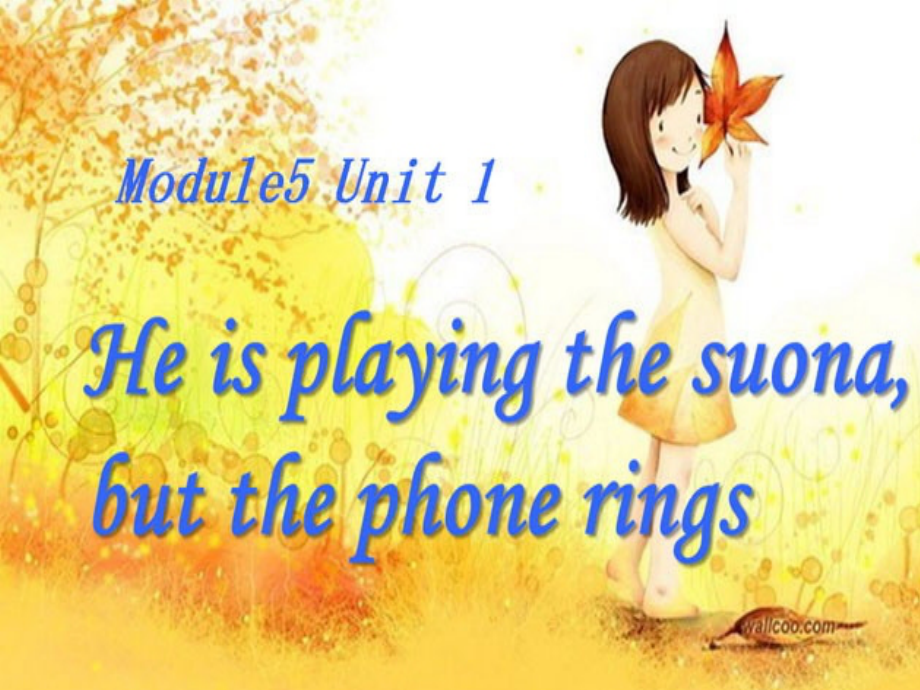 外研版（三起）六年级下册Module 5-Unit 1 He is playing the suona, but the phone rings.-ppt课件-(含教案+视频+素材)-公开课-(编号：a0247).zip