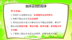 （2021新人教版）高中物理必修第二册5.4 抛体运动的规律 ppt课件.ppt