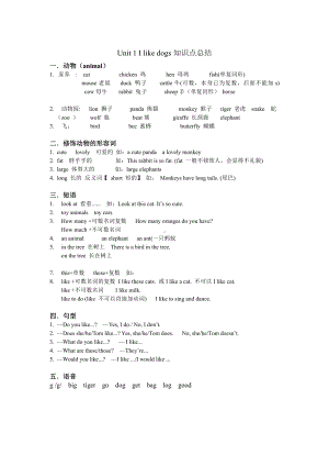 苏州译林版四年级英语上册Unit1知识点总结.pdf