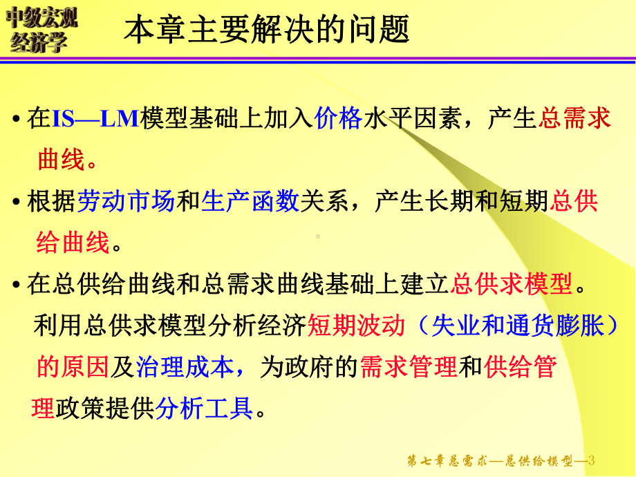 中级宏观经济学第七章 总需求总供给模型（AD－AS模型).ppt_第3页