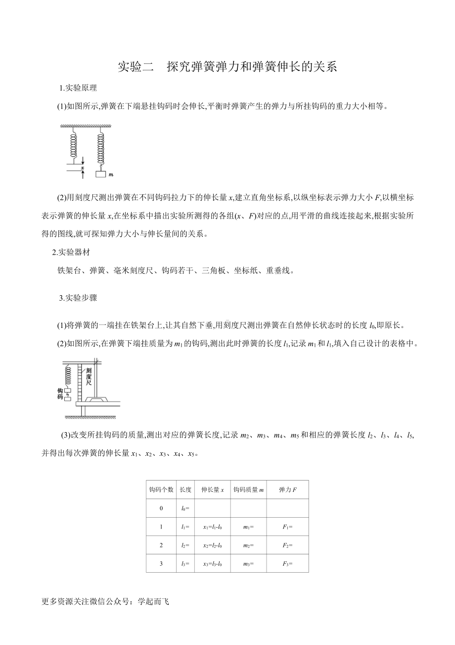 实验02 探究弹簧弹力和弹簧伸长的关系（解析版)-高中物理.docx_第1页