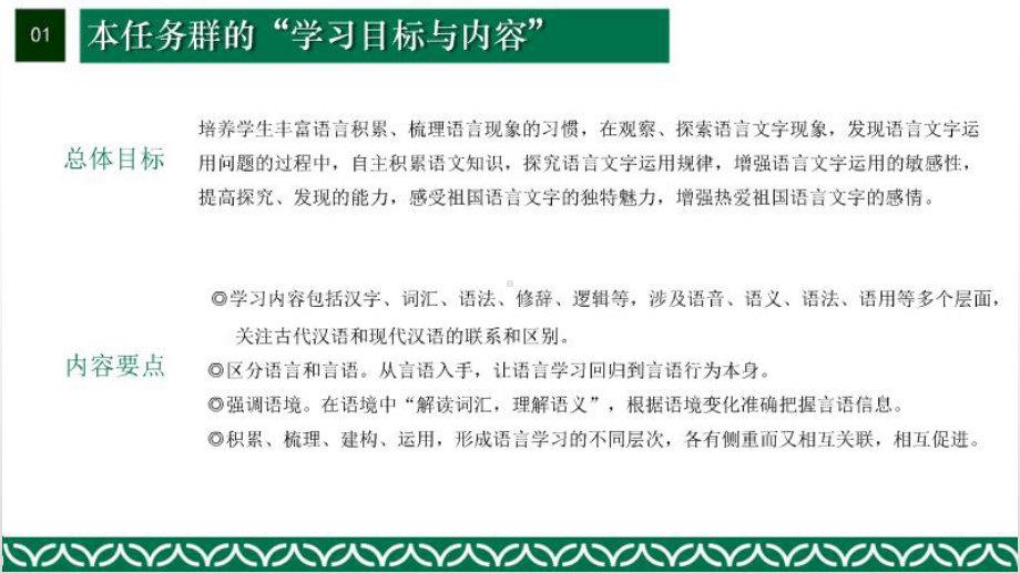 14..胡晓：”语言积累﹑梳理与探究”任务群相关单元的设计思路与教学建议.pptx_第3页