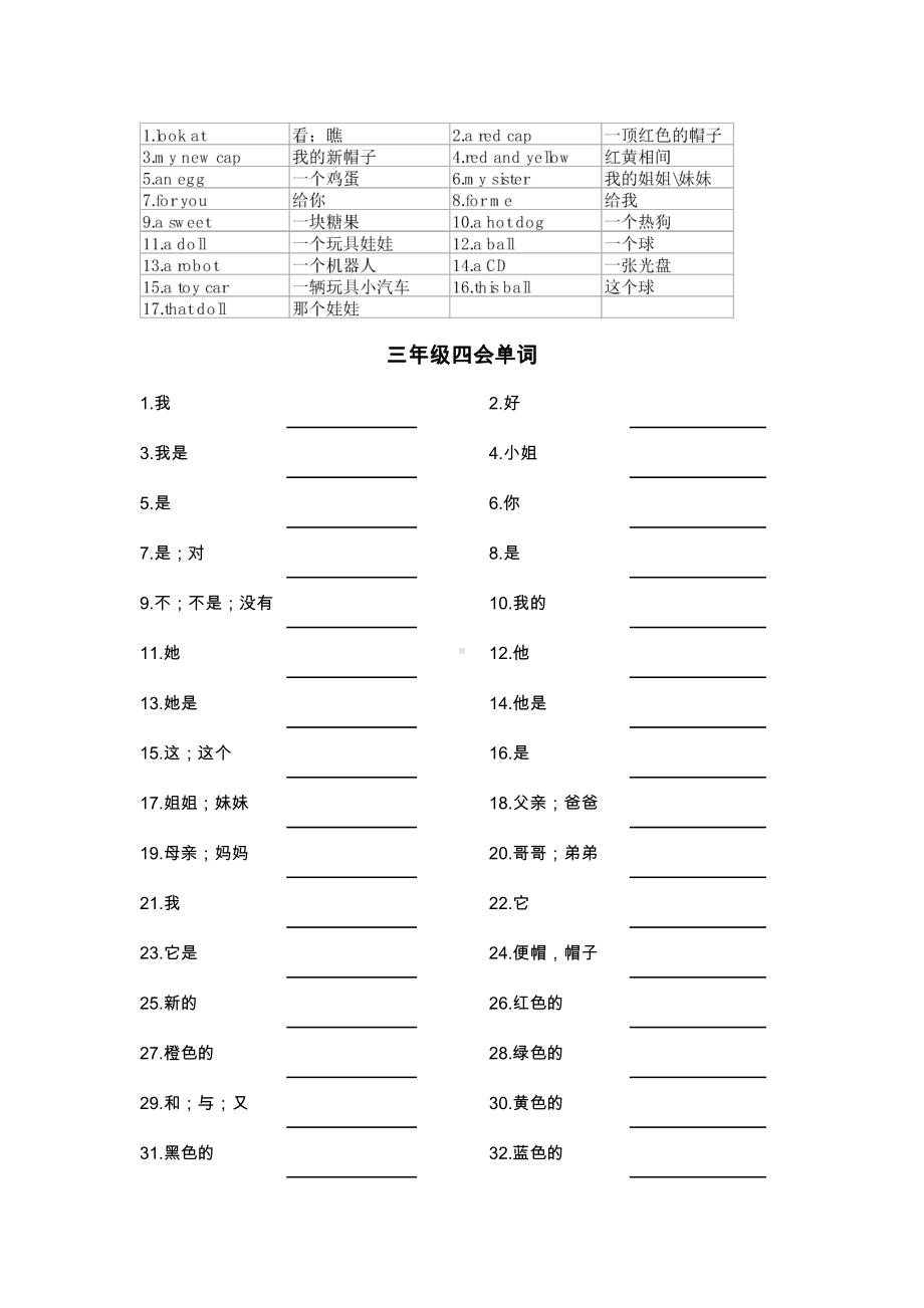 译林版三上英语四会单词和词组.docx_第2页