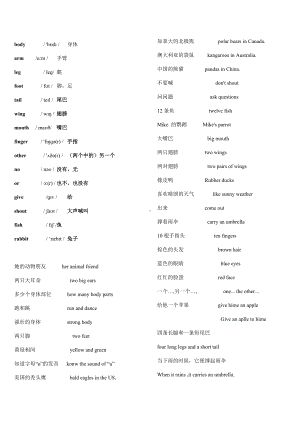 译林版五上英语5A u3 词组语法练习.doc