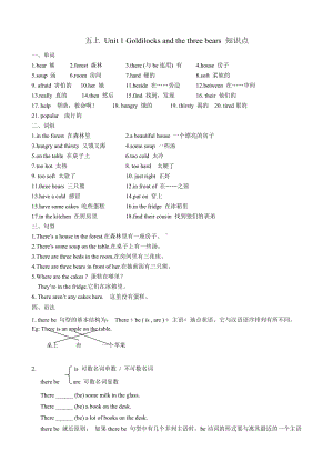 译林版五上英语 Unit 1 知识点.doc