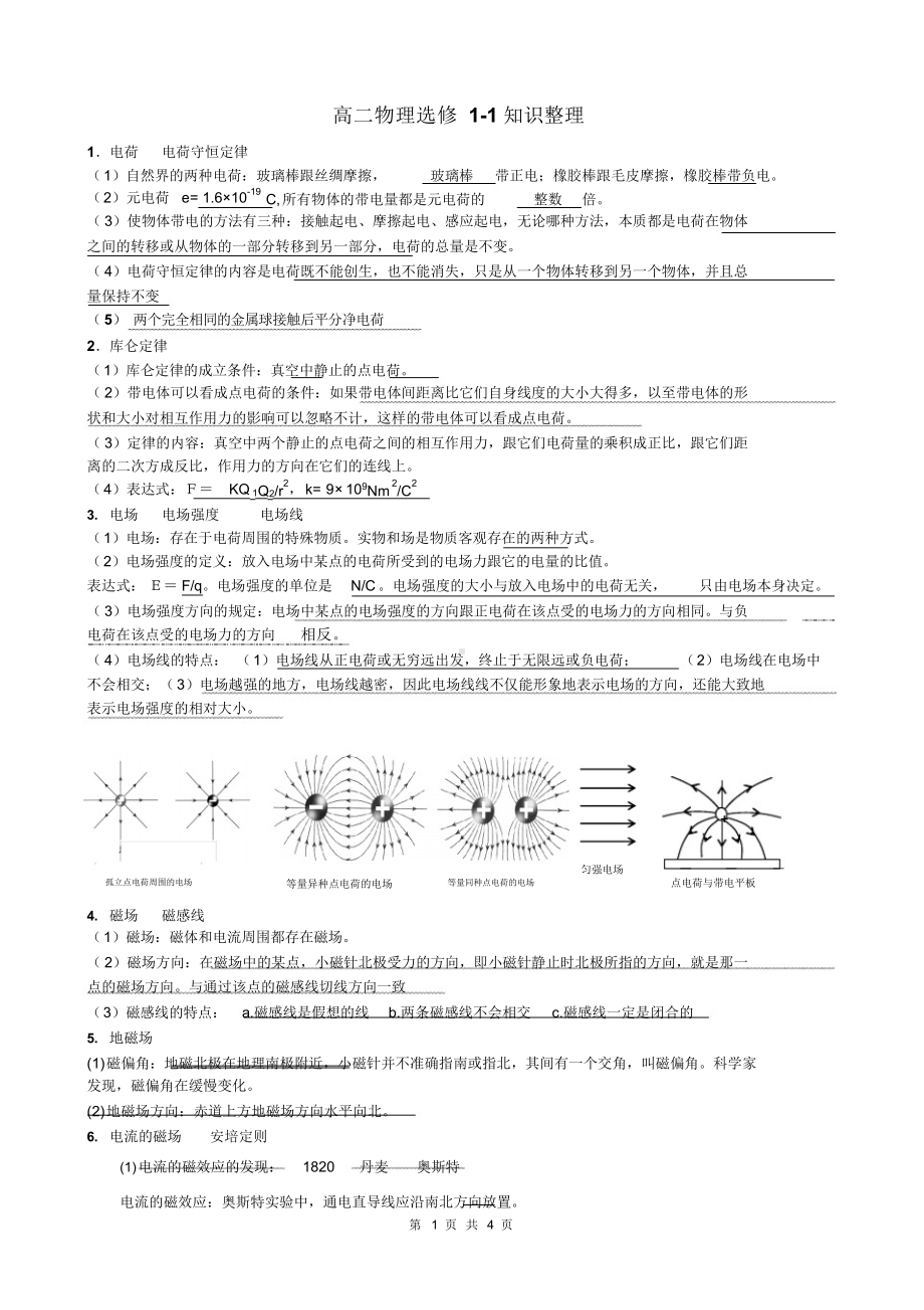 高二物理选修1-1知识点-2842.pdf_第1页