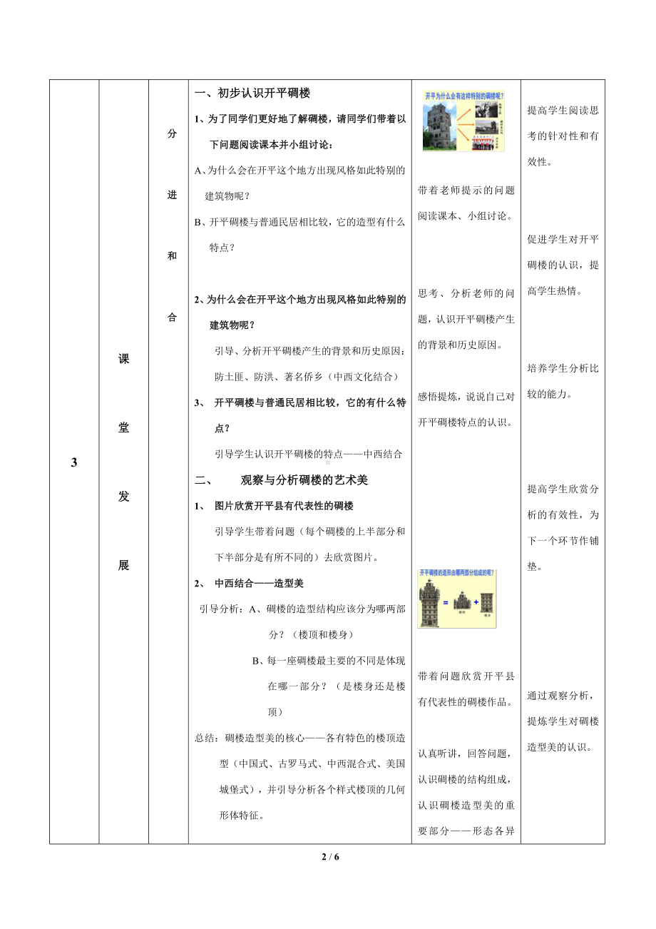 岭南版五年级上册《美术》13 开平碉楼 教案.docx_第2页