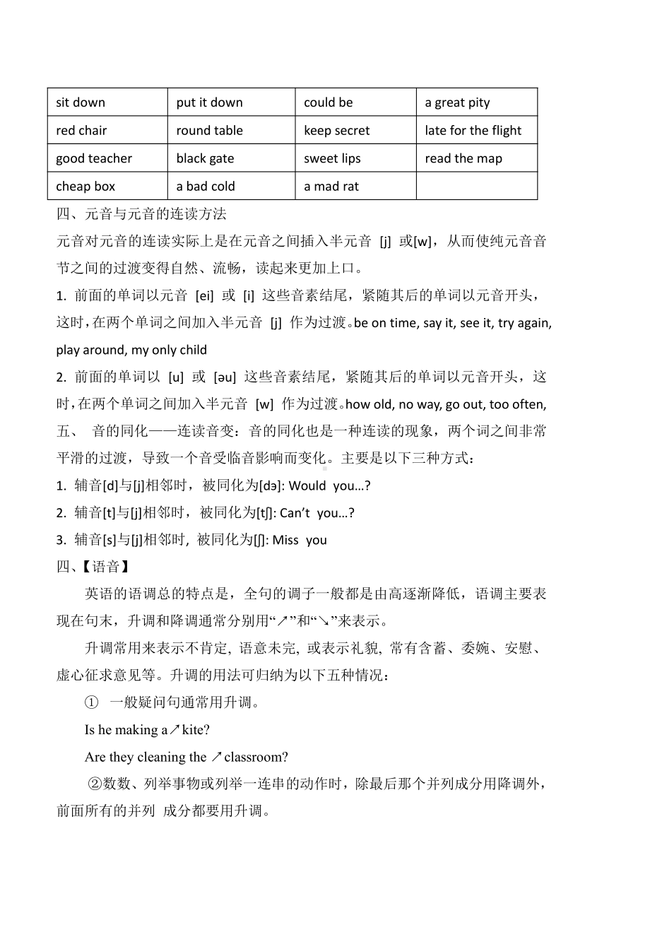 译林版五上英语辅音对元音的连读.docx_第2页