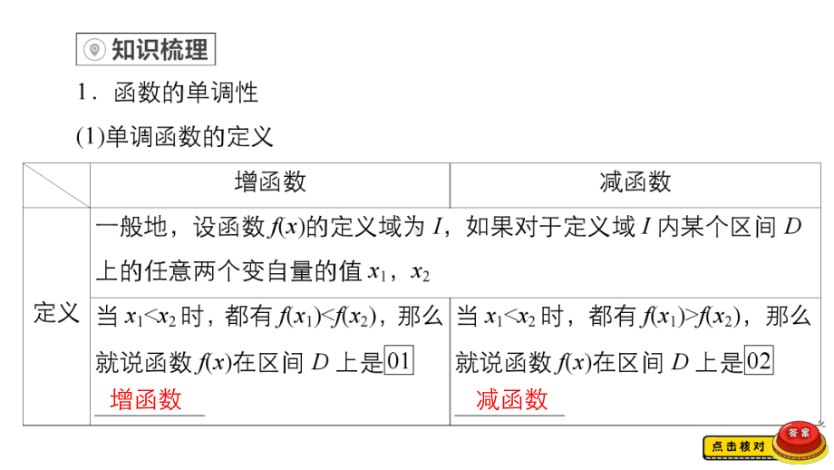 （2022高考数学一轮复习(金版教程)）第2讲　函数的单调性与最值.ppt_第3页