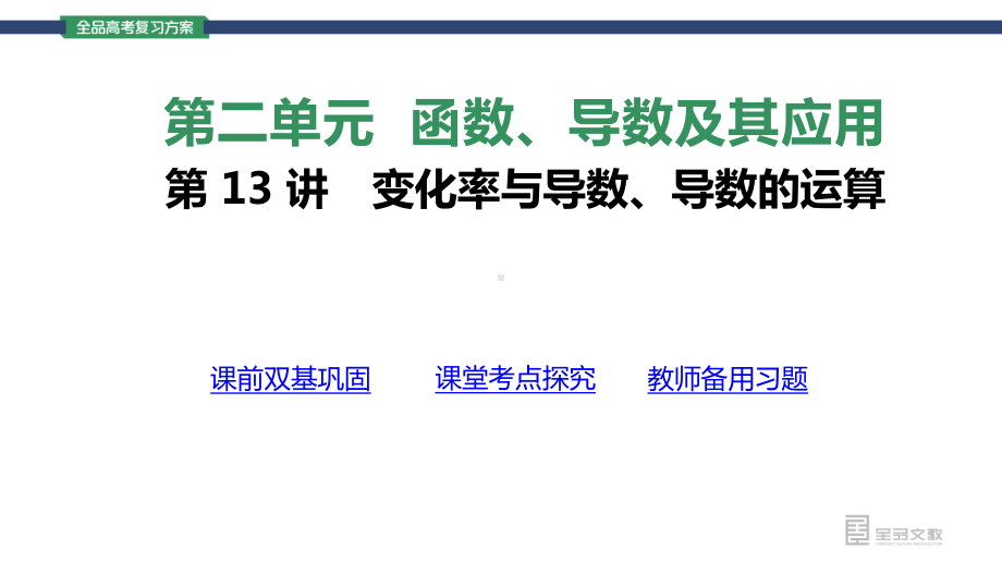 （2022 高考数学一轮复习(全品版)）第13讲变化率与导数、导数的运算.pptx_第3页