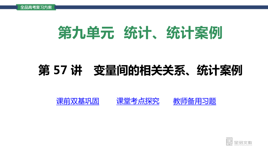 （2022高考数学一轮复习(全品版)）第57讲变量间的相关关系、统计案例.pptx_第3页