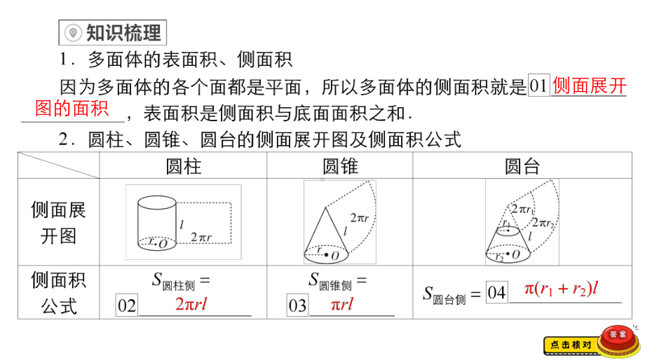 （2022高考数学一轮复习(金版教程)）第2讲　空间几何体的表面积与体积.ppt_第3页