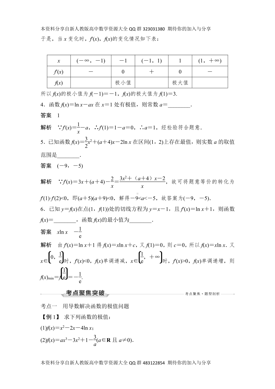 （2022高考数学一轮复习(创新设计)）第3节　导数与函数的极值、最值.DOCX_第3页